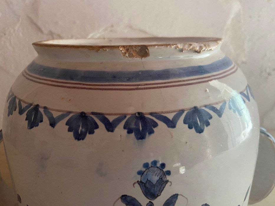 Refrigerador de garrafas em faiança francesa Sec. XIX