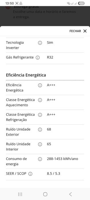 Ar condicionado bosch 24000btu - novo