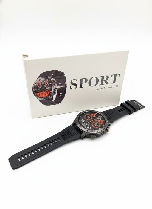 Czarny smartwatch wodoodporny