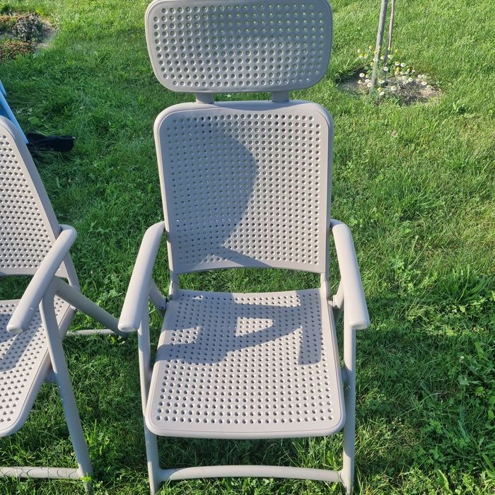 Krzesła balkonowe tarasowe rozkładane 2szt