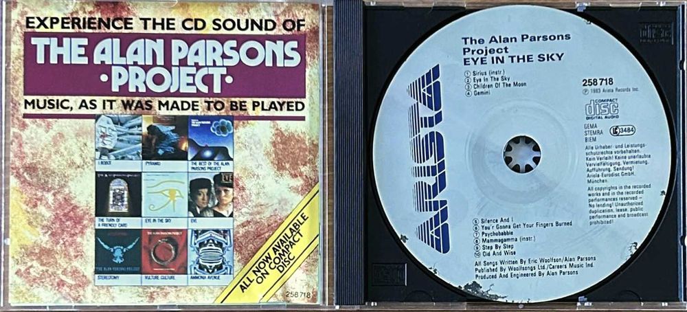 Alan Parsons Project - Eye in the Sky - 1983 - CD