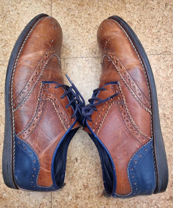 Sapatos castanhos e azuis Seaside, tamanho 40