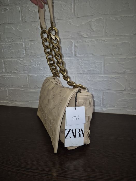 Нова шкіряна жіноча сумка Zara 100% шкіра