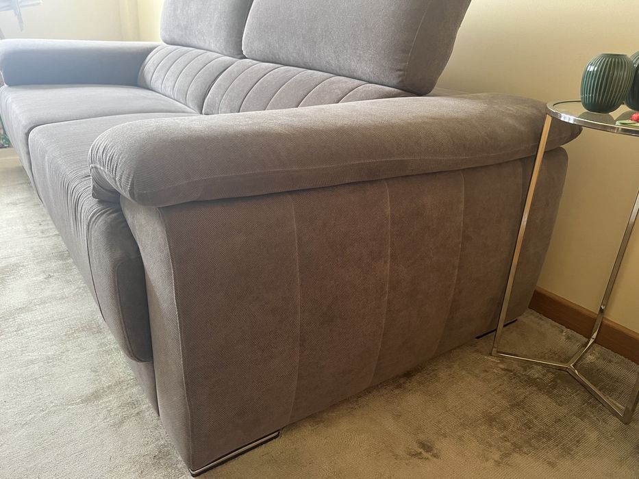 Sofá de 3 lugares Cinzento