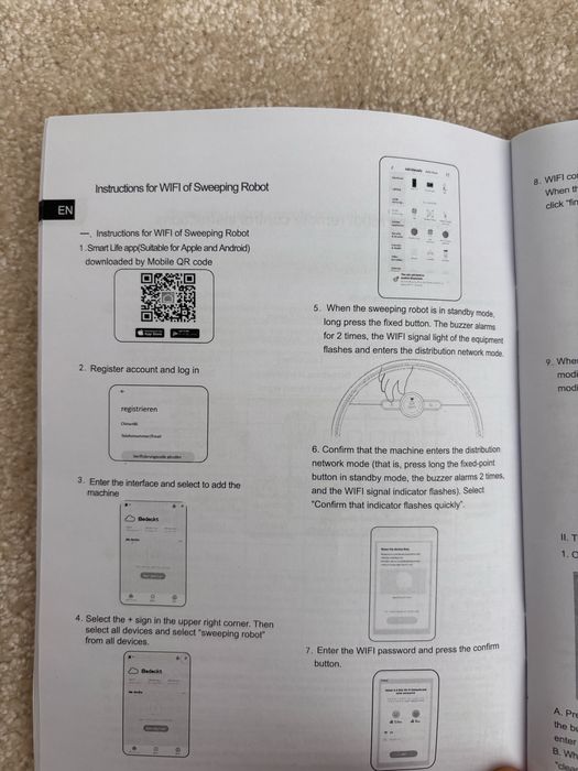 Aspirador robot Inteligente (wifi e comando)
