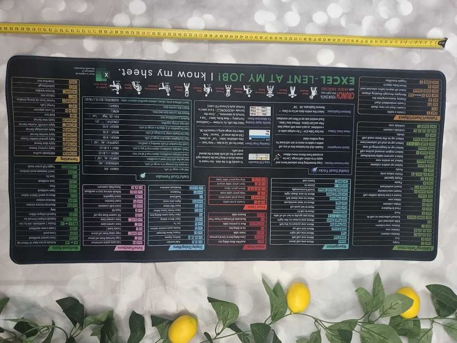 Podkładka biurowa z nadrukiem Excel/80x35 cm | Antypoślizgowa