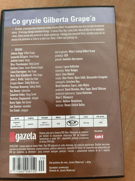Plyta film dvd Co gryzie Gilberta Grape’a