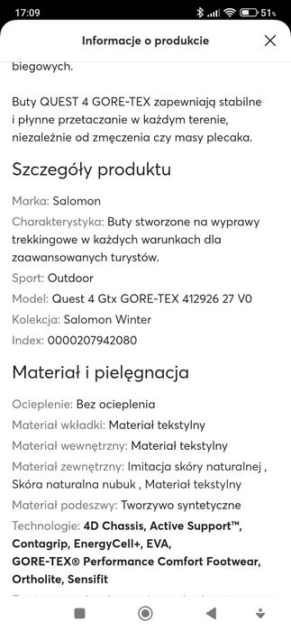 Buty męskie trekkingowe NOWE Salomon gtx