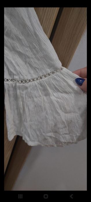 Tunika narzuta s 36 zwiewna haftowana sukienka biala