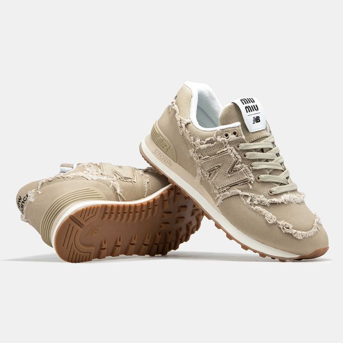 Женские кроссовки New Balance 574 x Miu Miu нью беланс 574 Миу-Миу NB