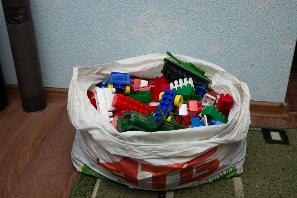 Конструктор блоки великі та середні, лук зі стрілами на липучках