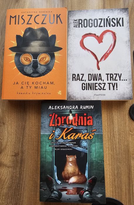 Pakiet trzech książek, komedie kryminalne. Rogoziński, Miszczuk, Rumin