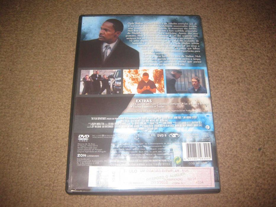 DVD "Um Cidadão Exemplar" com Gerard Butler