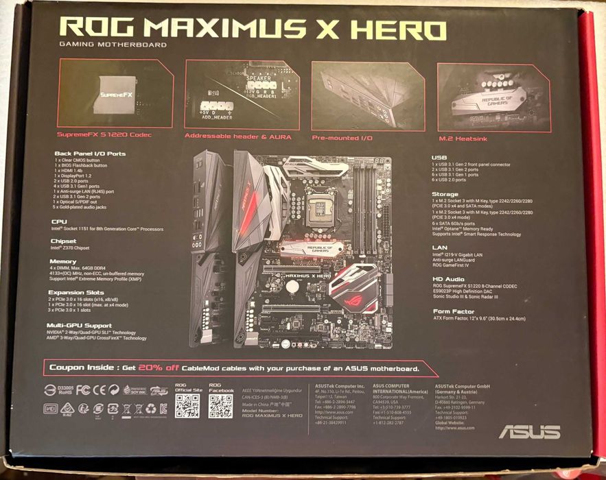 Asus ROG Maximus X Hero