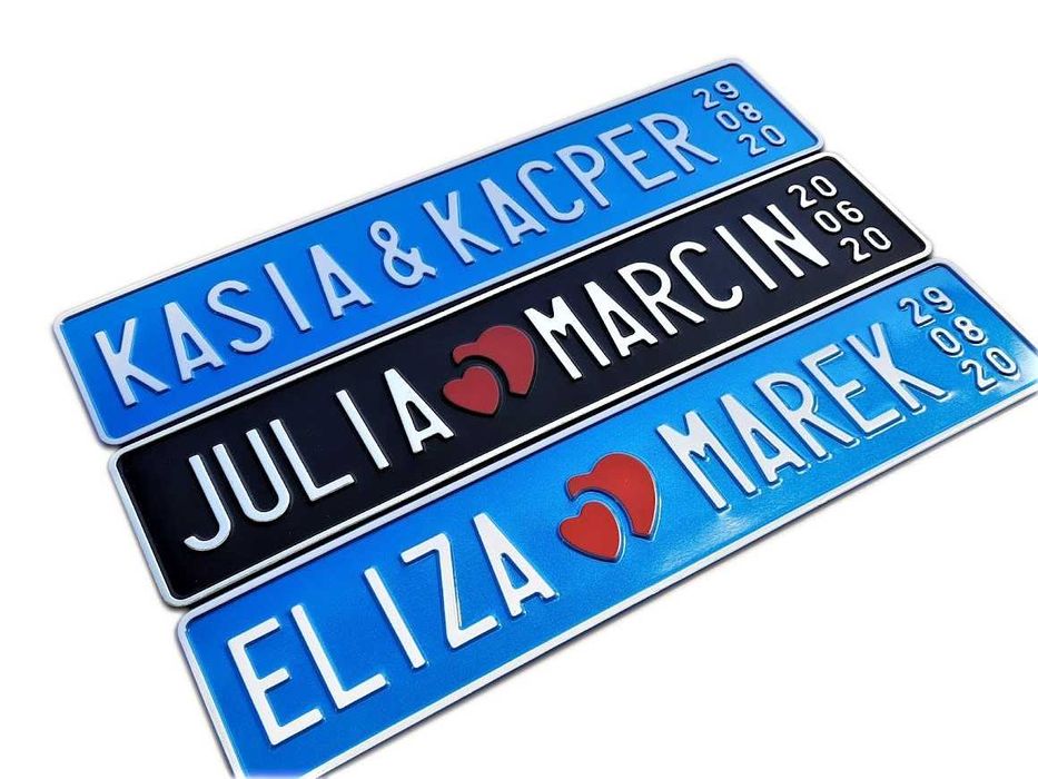 Tablice Ślubne. Imienne. Tłoczone