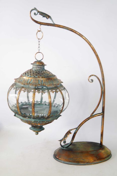 Lampion latarnia na ramieniu glamour dekoracja