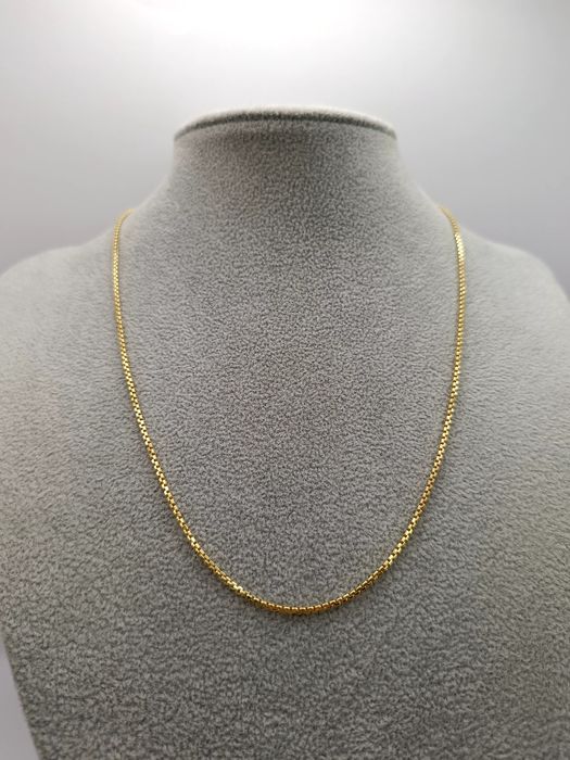 Złoty Łańcuszek Kostka Okrągła 50cm Pr.585 Nowy Zapraszamy