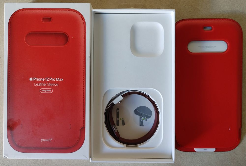 Etui do iPhone 12 Pro max Czerwony, Leather APPLE z MagSafe do Apple