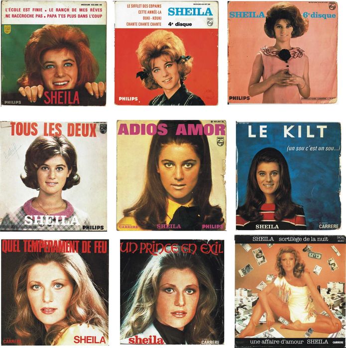 Sheila - 9 Discos 45 Rpm vinil vintage - 1960's