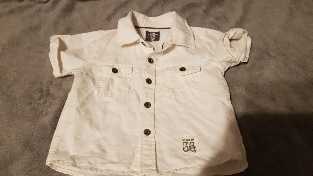 H&M biała koszula dla chłopca roz. 74
