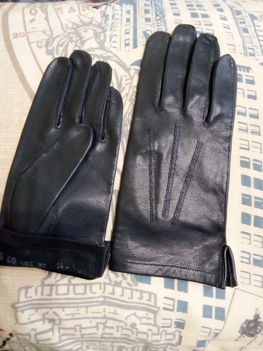 Перчаткі шкіряні жіночі розмір 71/2колір графіт 500гривень торг