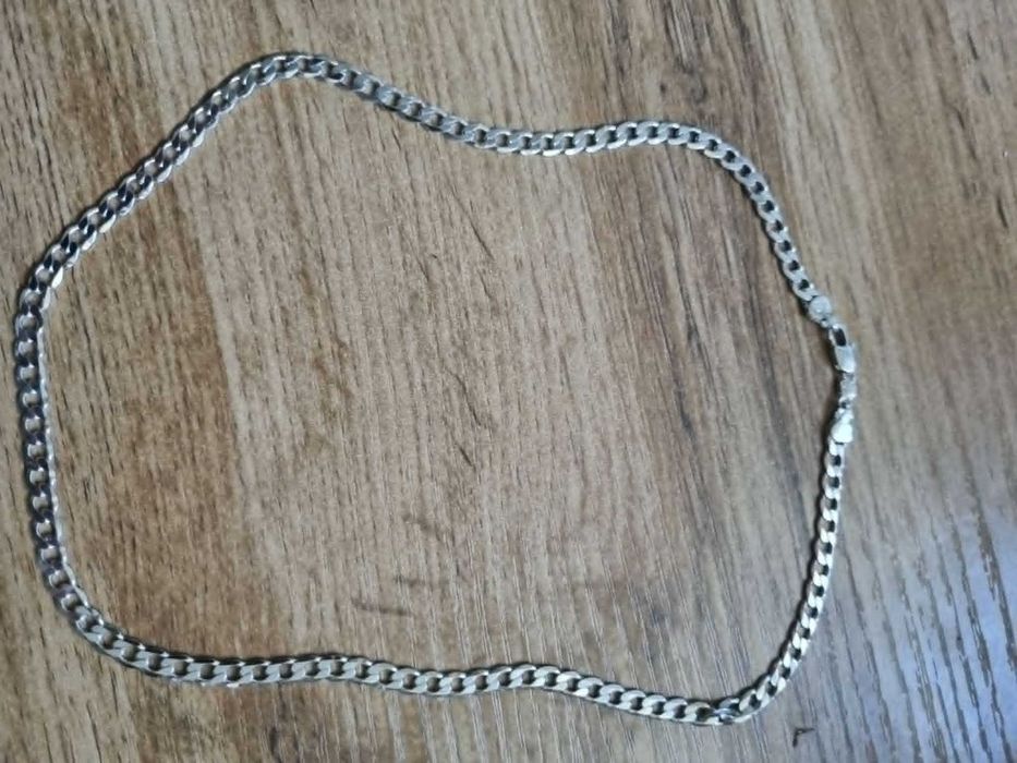 Męski Łańcuszek kolor srebrny Stal Pozłacana , Chirurgiczna Dł. 49cm , szer.5mm