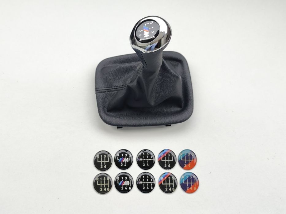 Manete Moca Manípulo Manopla Maçaneta Alavanca e Fole velocidades BMW Pele Perfurada Mate Madeira Cromada 5 6 M E34 Serie 5 Mudanças Novo