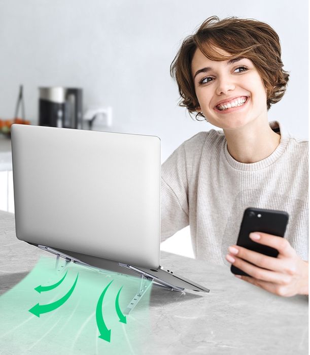 Підставка для ноутбука UGREEN Алюмінієва Настільна Тримач + чохол