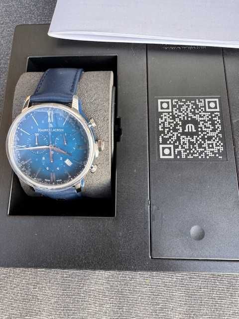 zegarek męski  Maurice Lacroix Eliros  granatowy-niebieski 40 mm