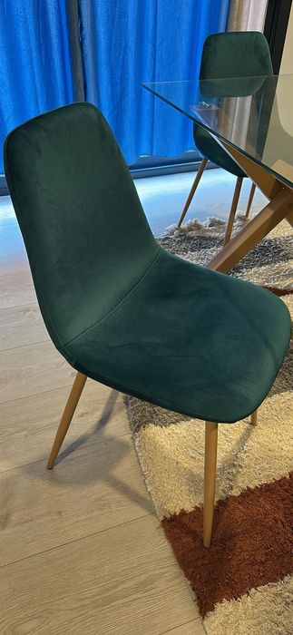 Vendo mesa de vidro + 4 cadeiras