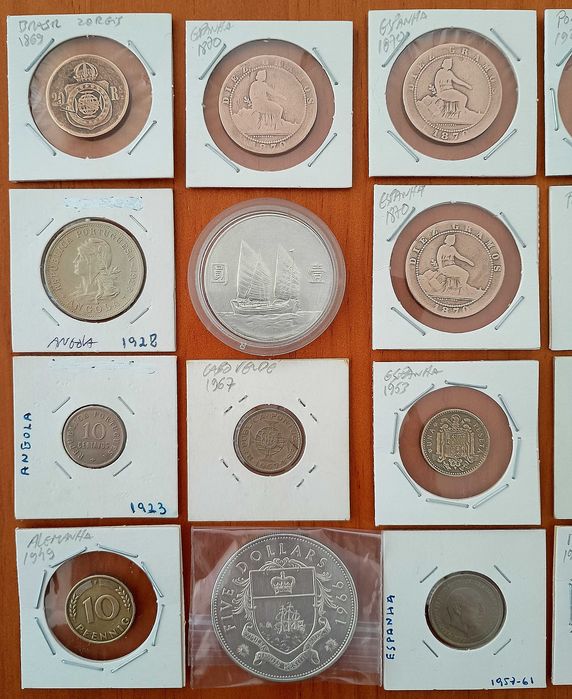 Lote de moedas antigas