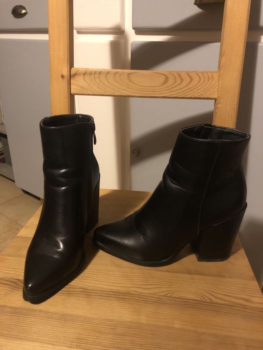 Kozaki krótkie botki czarne rozm. 37