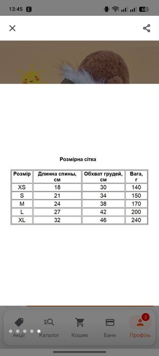 Куртка для маленької собачки