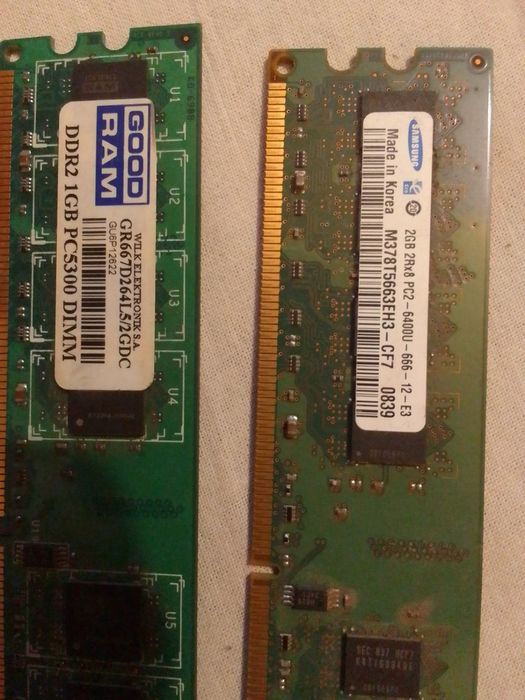 DDR2 dwie kości. Samsung, Goodram