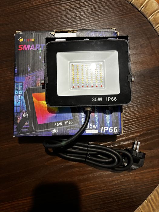 Світлодіодний прожектор smart led 25w ip66 rgb bluetooth з додатком