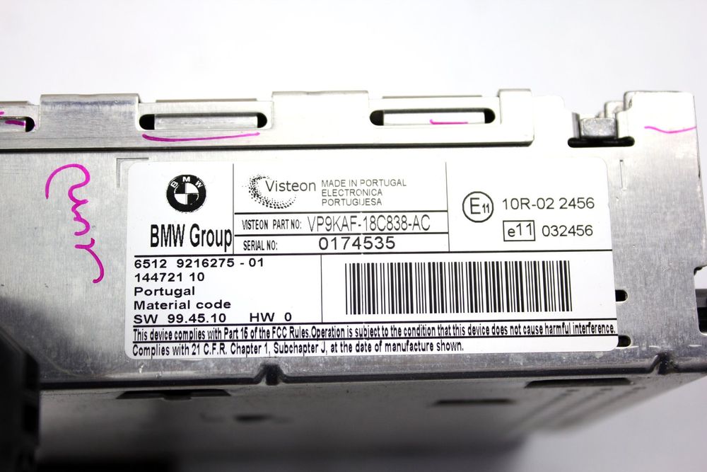 Radio Cd Business Bmw E90 E81 E82 E84 E87 E88 E91 E92 E93 9216275