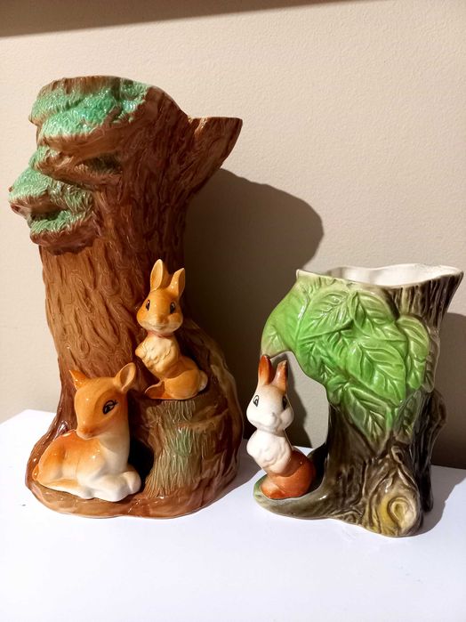 Piękne porcelanowe wazony/figurki sygnowane  - angielskie.