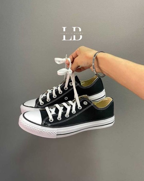 Чоловічі класичні низькі чорні кеди конверс converse all star black 41-46р.