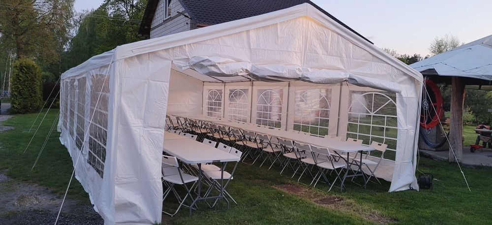 Wynajem namiotów imprezowych, krzeseł, stolików, zastawy stołowej