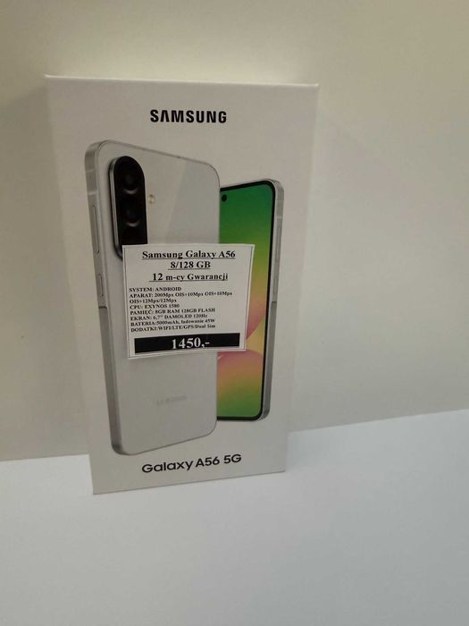 Samsung Galaxy A56 5G - 8/128GB / Gwarancja - 24 Miesiące