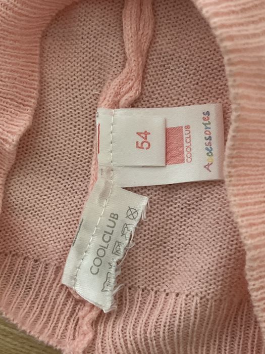 cienka różowa czapka kot