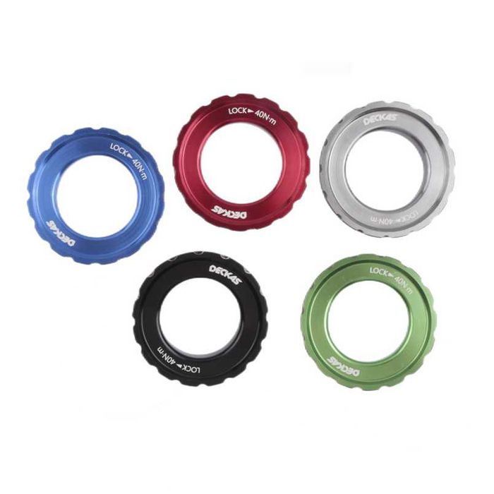 DECKAS nakrętka SHIMANO Center Lock CL 2szt czarna szara