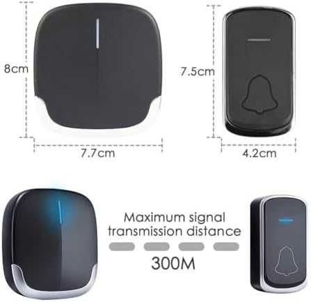 HOSPAOP
Bezprzewodowy dzwonek do drzwi, wodoodporny, zewnętrzny, 300m