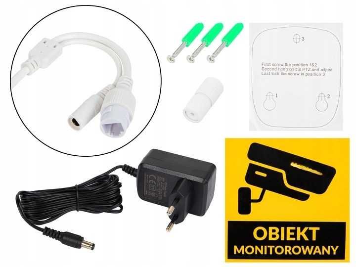 KAMERA 8MPx WiFi IP obrotowa zewnętrzna PTZ ZOOM detekcja ruchu alarm