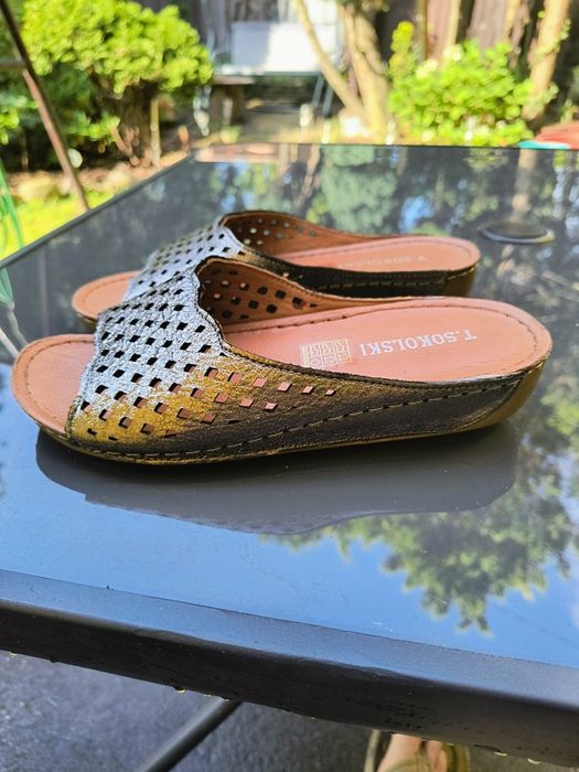 Klapki skórzane damskie rozmiar 39