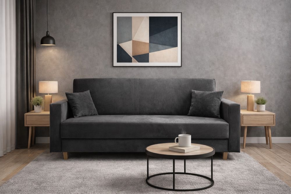 Wersalka na sprężynach rozkładana wiele kolorów kanapa sofa łóżko