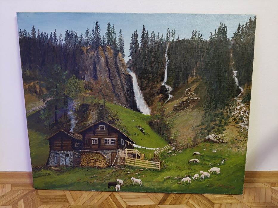 Obraz PRL owce na polanie