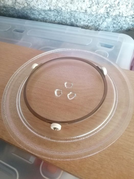 Prato de Vidro para Microondas Kunft + Aro de Rodas