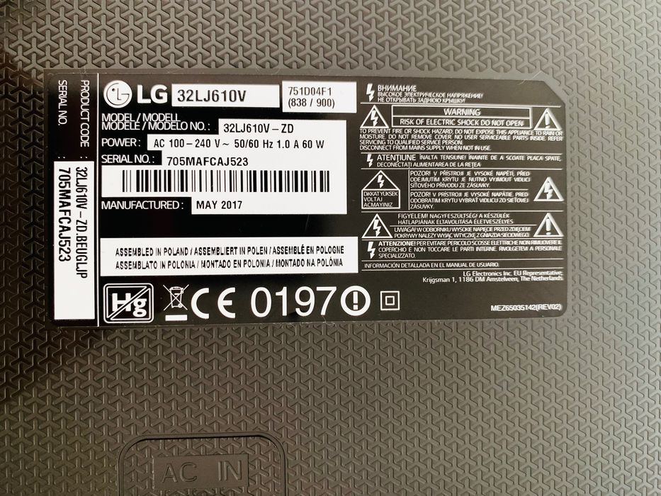Smart TV Full HD - TV LG 32LJ610V - 32”