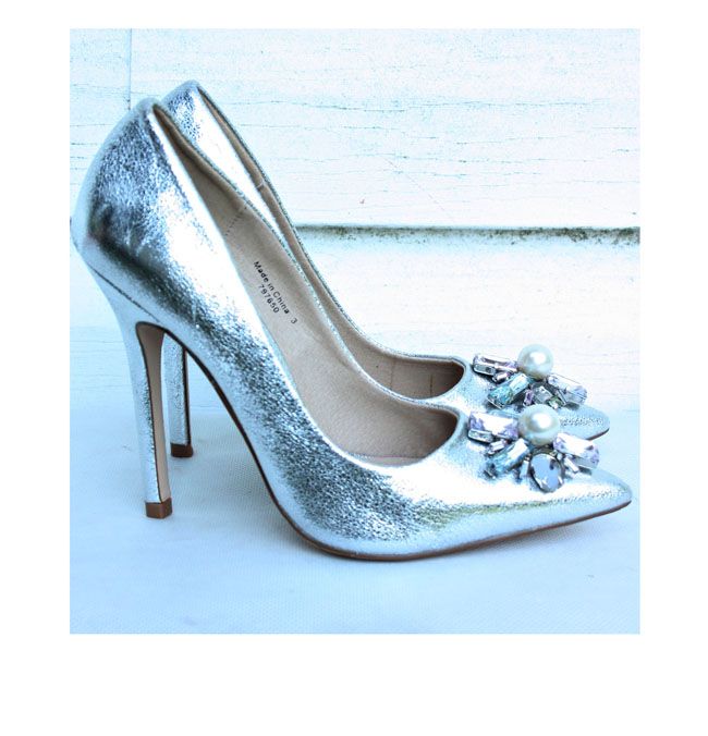 Srebrne szpilki Asos na ślub